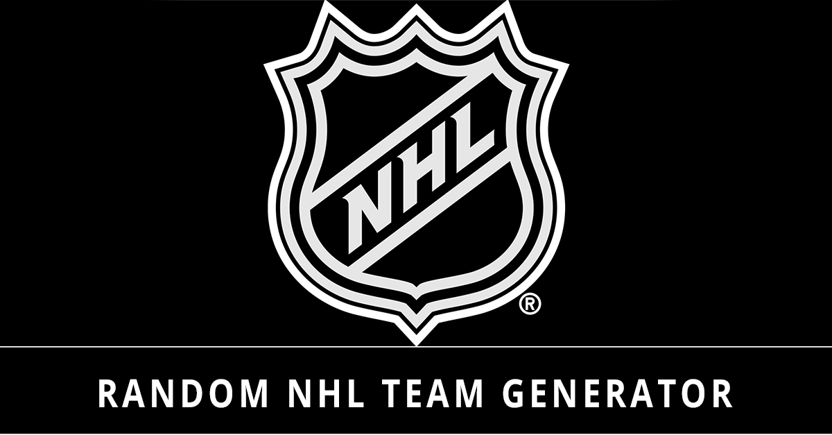 Random NHL Team Generator 🏒