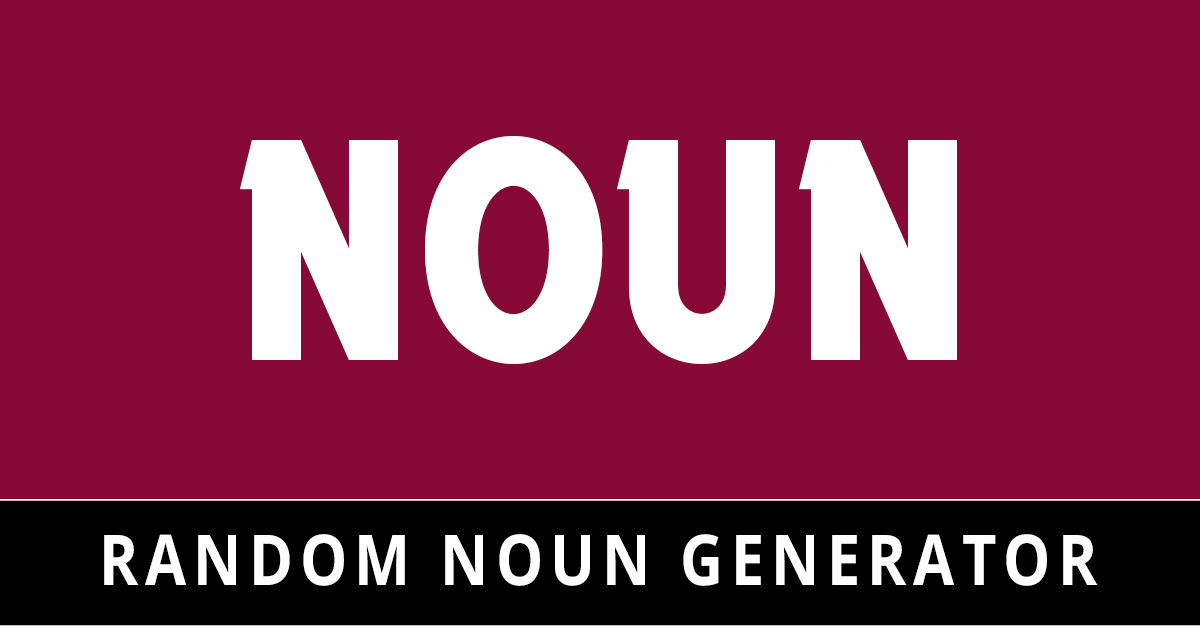 Random Noun Generator 🏃️🏠🍎