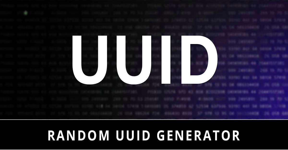 random uuid generator