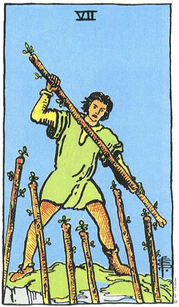 Tarot Seven Of Wands Tarot Seven Of Wands